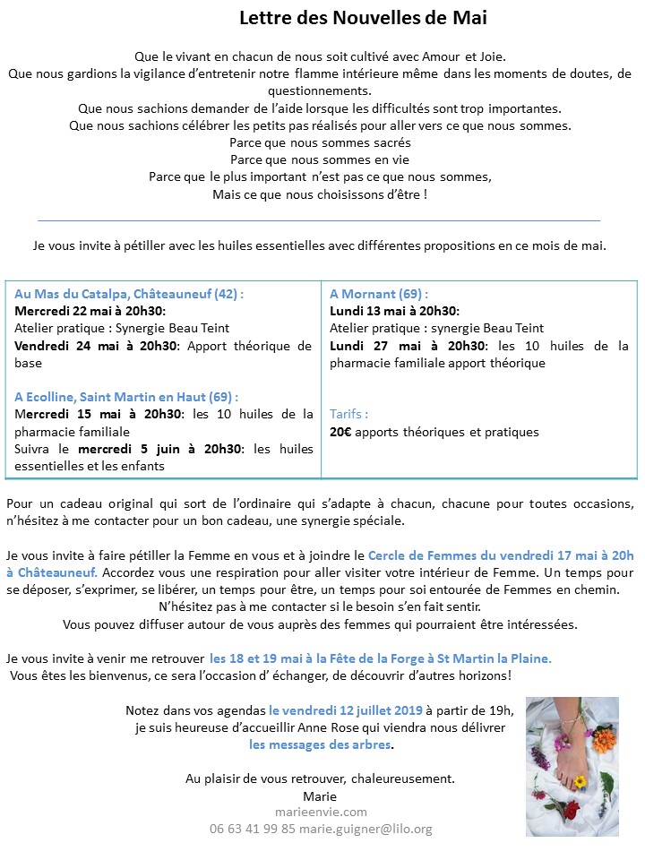 Lettre des Nouvelles de Mai